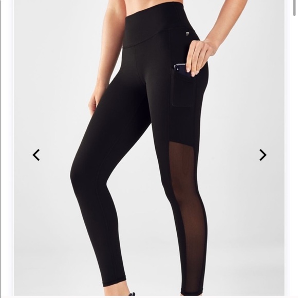 Fabletics Pants - Fabletics Mika Black High-Waisted Pocket Leggings